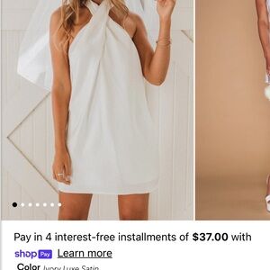 Show Me Your MuMu Ivory Luxe Satin Mini Dress